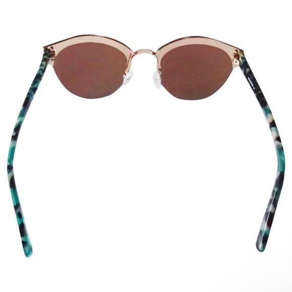 AQS Modified Cat Eye Sunglasses AQUASWISS Mirror Teal Lens Made Italy 🇮🇹 NWT - Picture 5 of 11